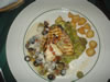 Grilled fillet of Mahi-Mahi with roasted red patatoes and a mediterranean sauce with olives capers and tomato (50kb)
