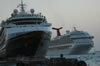 Cruise ships at Key West (51kb)